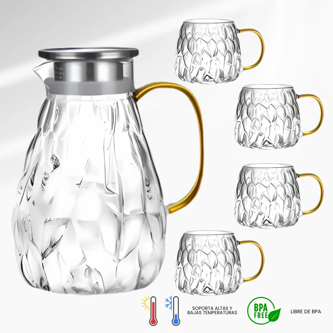 Set Riviera Gold - Jarra 1900ml + 4 Vasos