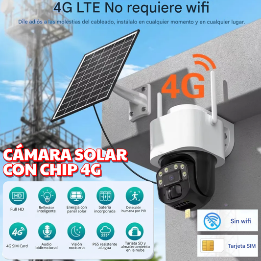 NUEVA CÁMARA EXTERIOR PRO CON PANEL SOLAR Y CHIP 4G