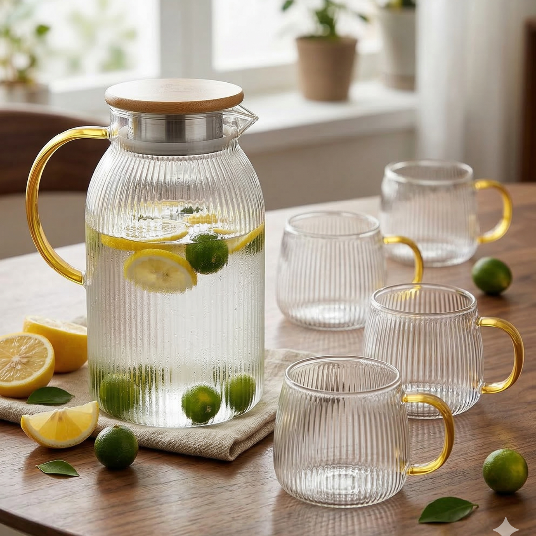 Set Ámbar Ginza - Jarra 1800 ML + 4 vasos
